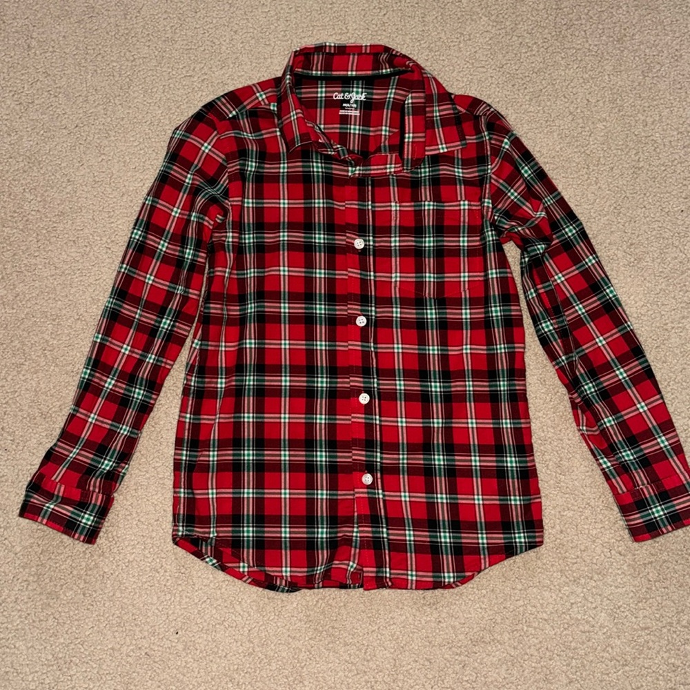Cat & Jack Plaid Button Down